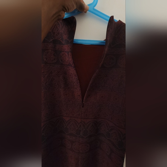 ZARA Black/Burgundy Pattern Dress sz 11/12 girls - Picture 6 of 6